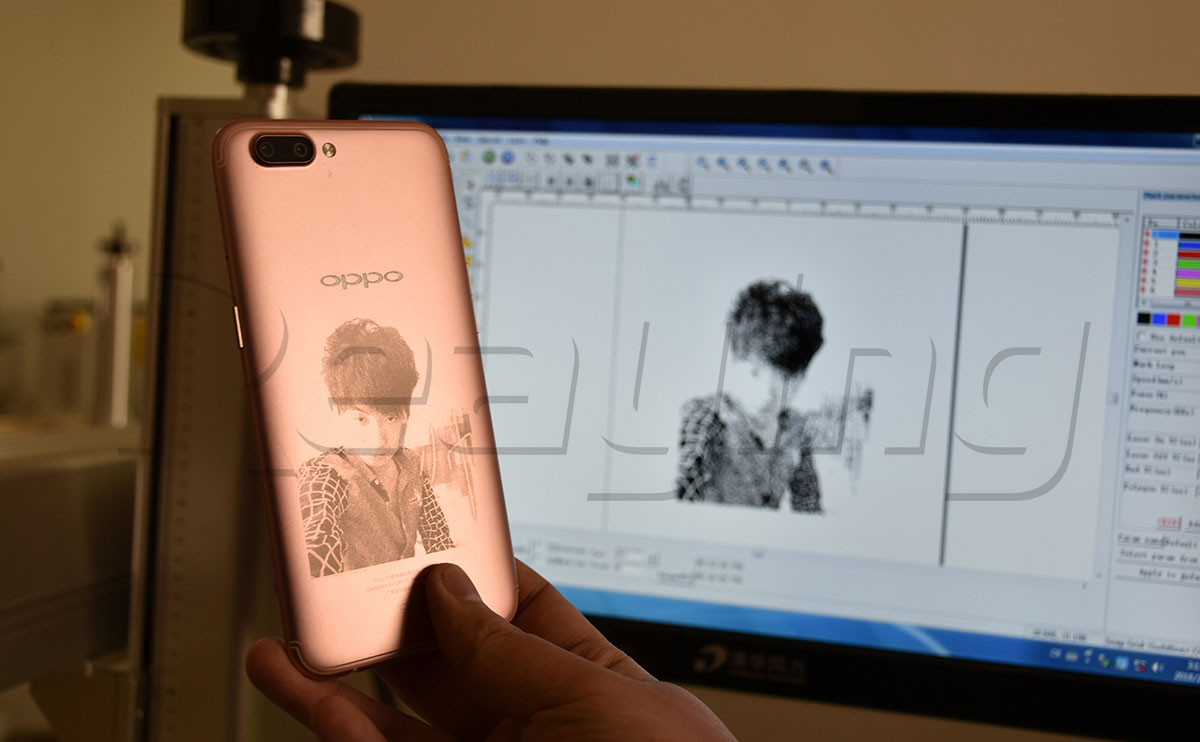 laser marking phone case